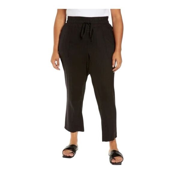 Kut from The Kloth Linen Blend Drawstring Ankle Pants size 3X - Picture 1 of 8